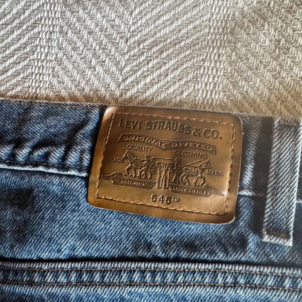 Vintage 90s Y2k Levis 545 Loose Fit Straight Leg Jeans Mens 44x32 Medium Wash